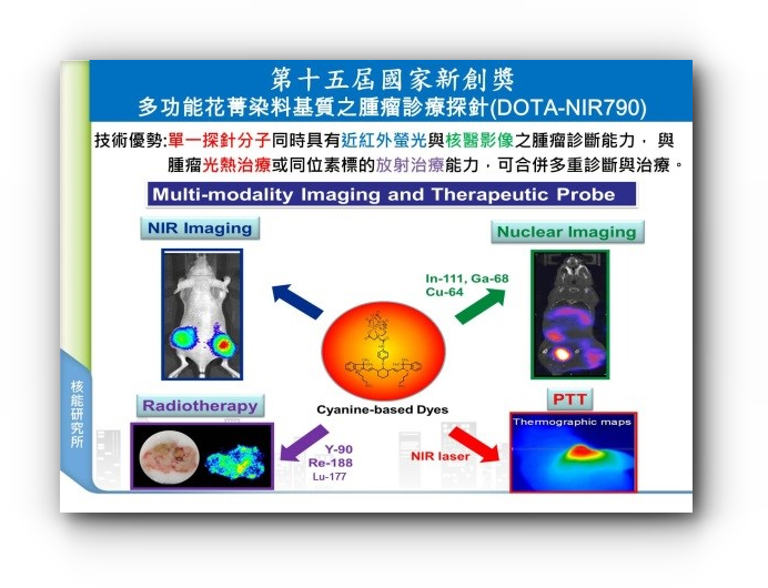 第15屆「國家新創獎」多功能花菁素染料基質之腫瘤診療探針開發