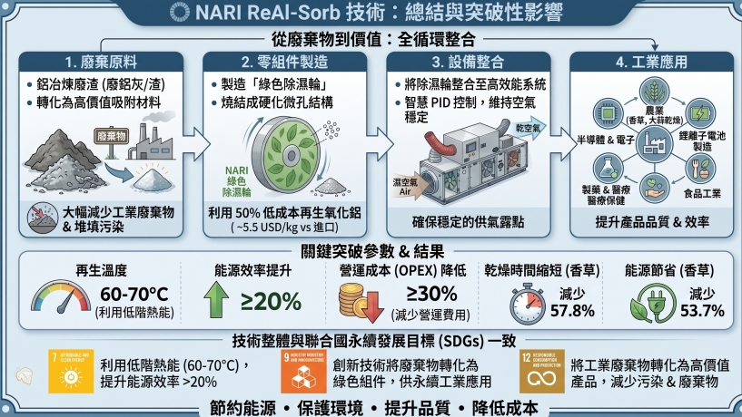 NARI ReAl-Sorb永續循環吸附乾燥系統之技術特點